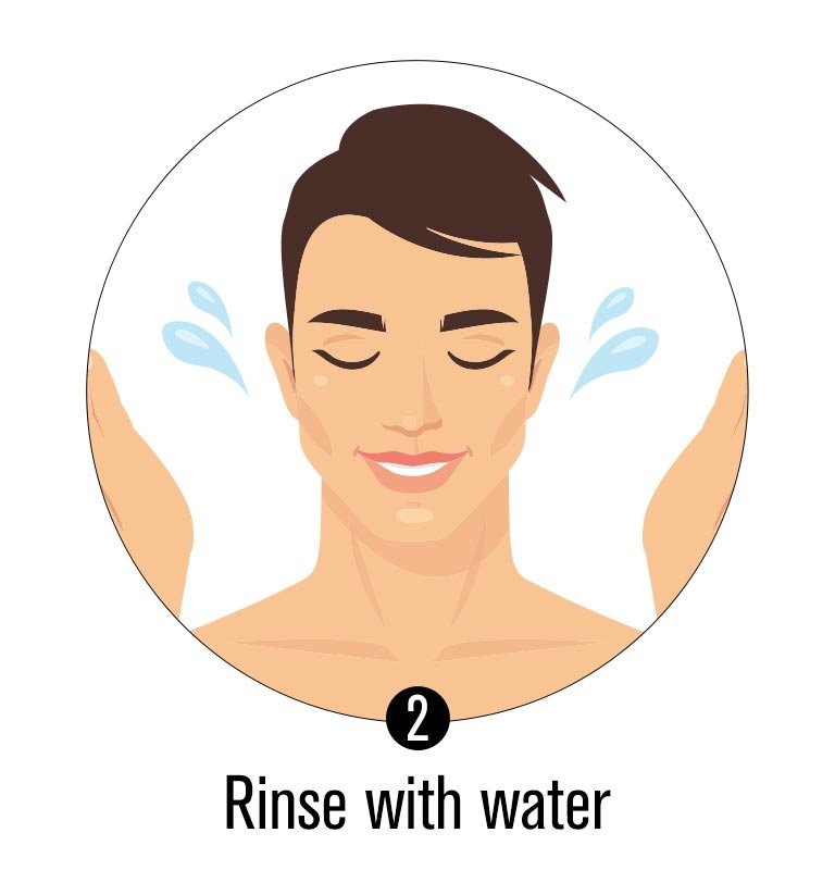 Rinse with water